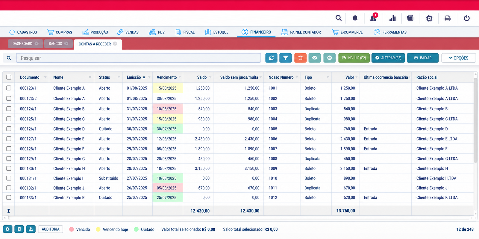 Dashboard financeiro do ERP Otimizer com relatórios em tempo real - tela adicional